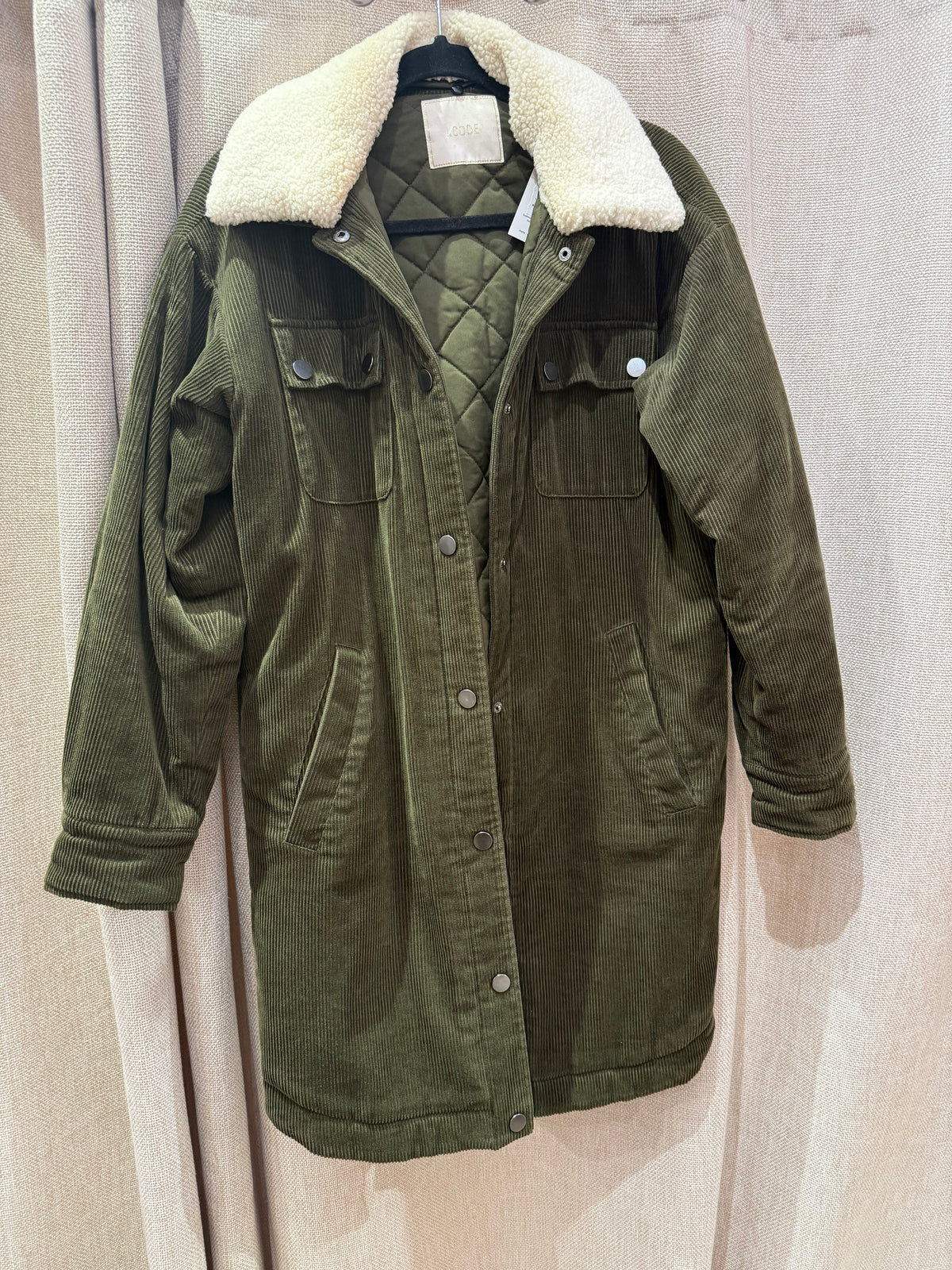 Veste kaki fourrée I.Code T.38/40