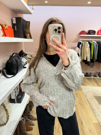 Blouse beige motif gris Yaya T.L