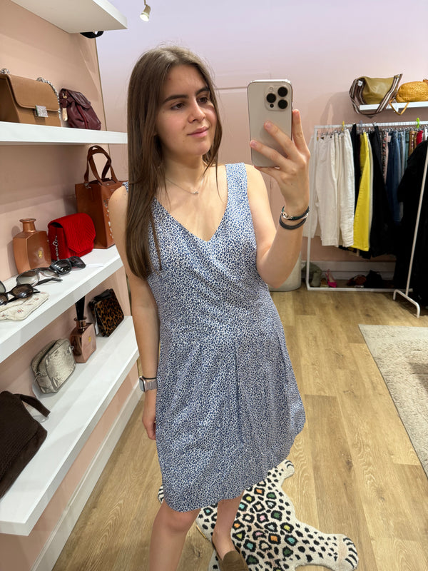 Caroll robe bleu débardeur T.44 12/07