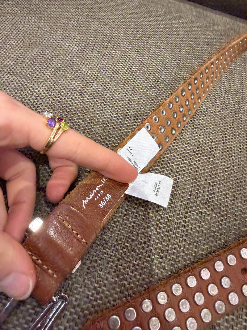 Ceinture à clous marron Maison 123 T.36/38