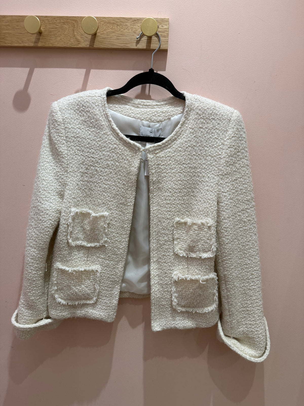 Veste tweed blanche Rinascimento T.M