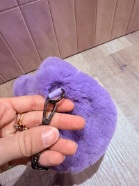 Sac bandoulière violet en fourrure 20/09
