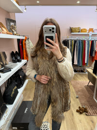Veste sans manches vraie fourrure T.unique 18/08