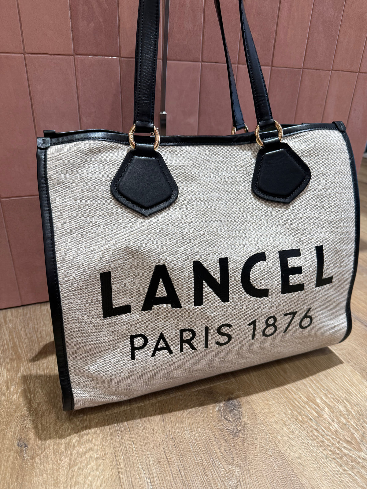 Sac cabas Lancel creme 26/05