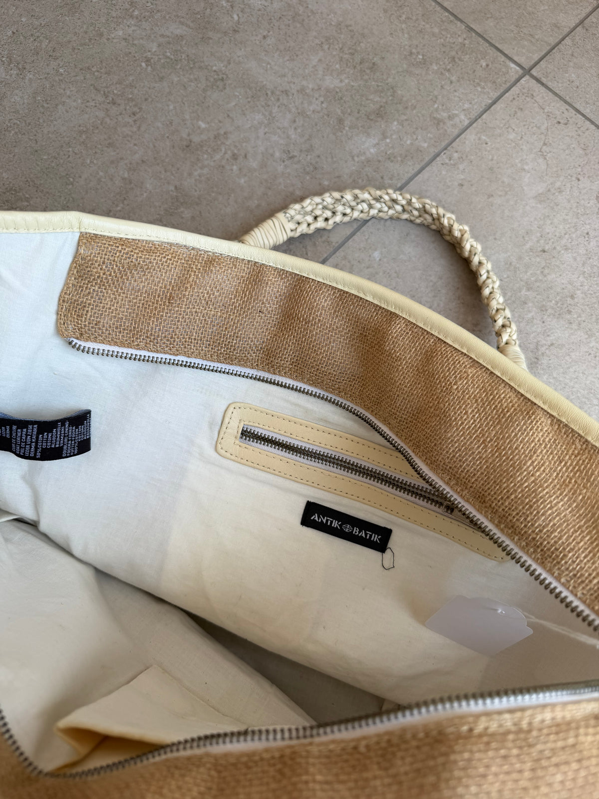 Sac beige en cuir Antik batik 16/08