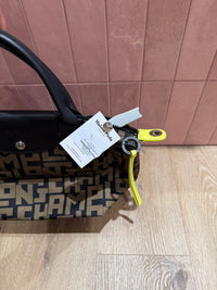 Sac Longchamp kaki noir pliage