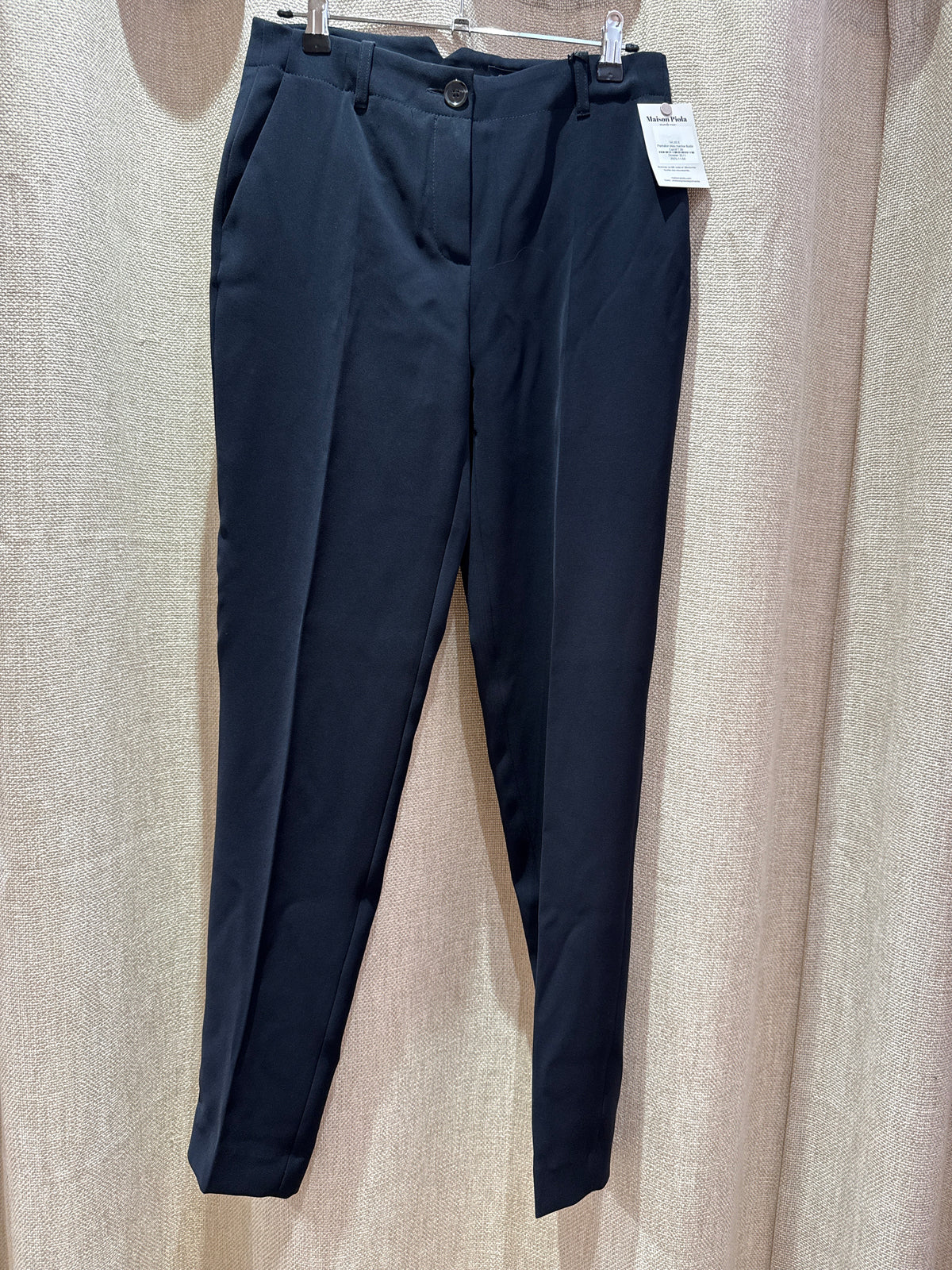 Pantalon bleu marine fluide Caroll T.36