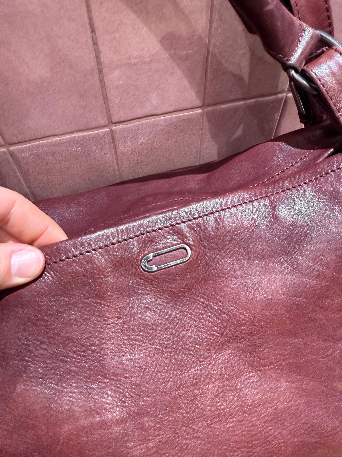 Sac IKKS bordeaux cabas cuir TU