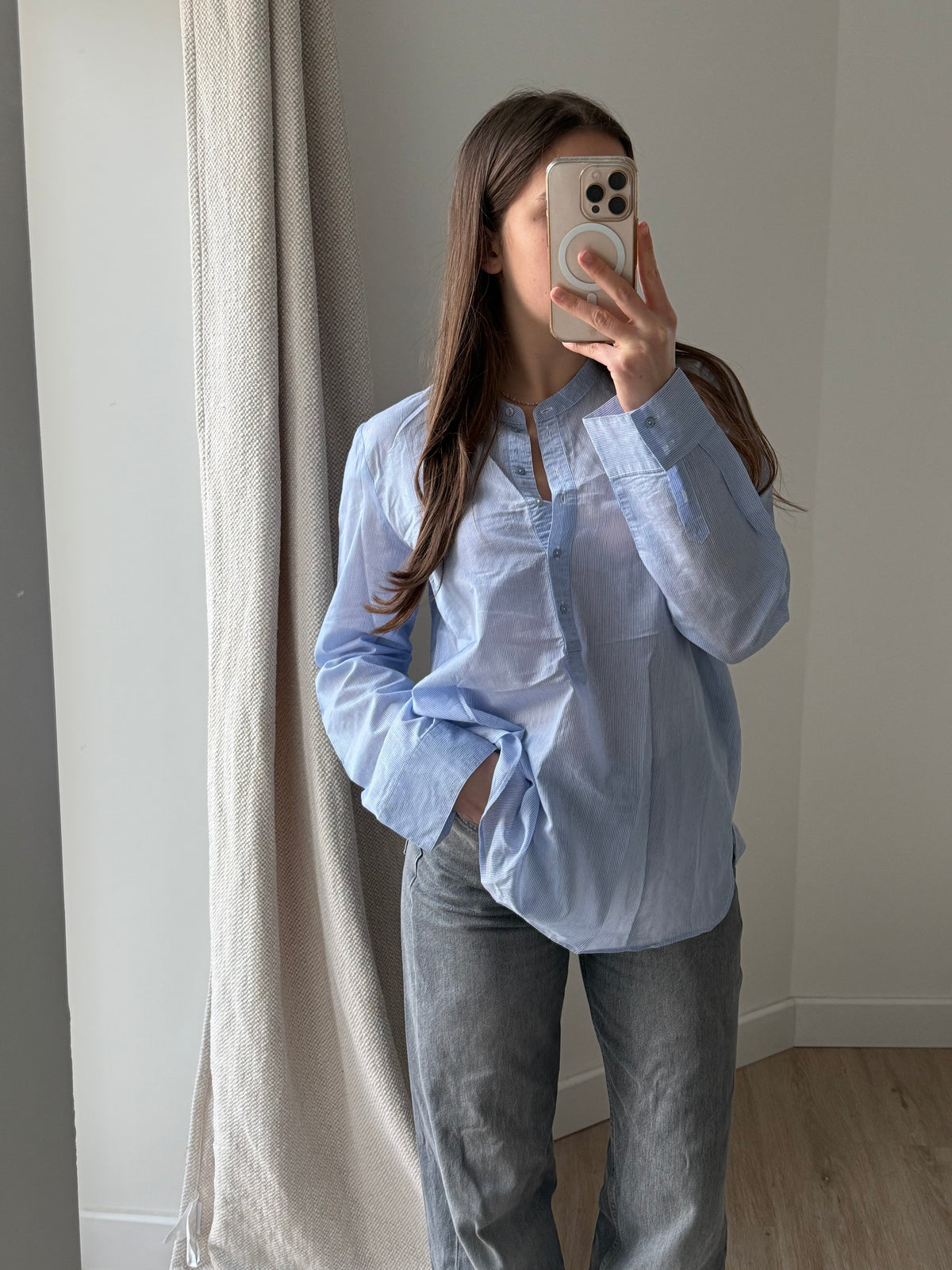 Gérard Darel - Chemise bleue à rayures - bleu rayé - 42