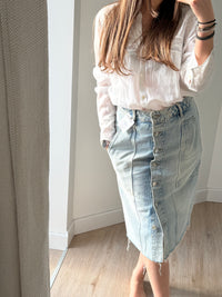 AllSaints Jupe en jean bleu T36