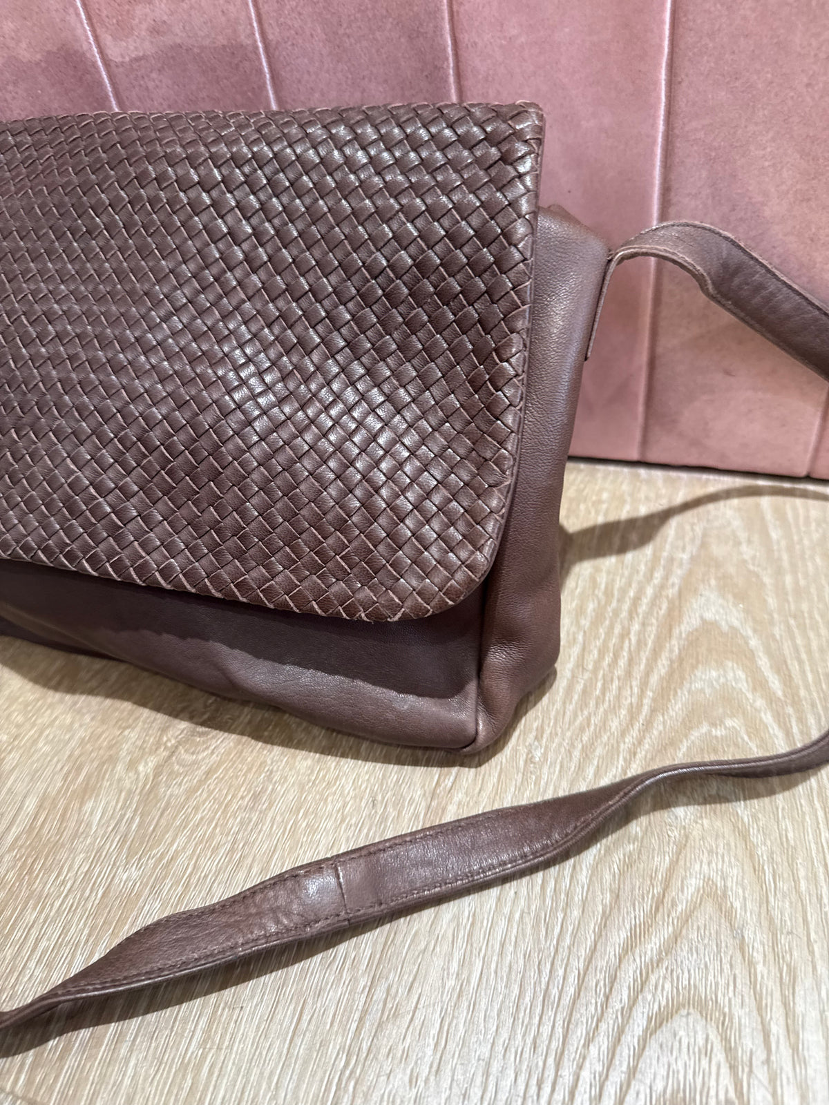 Sac marron bandoulière croisé Naterra 01/06