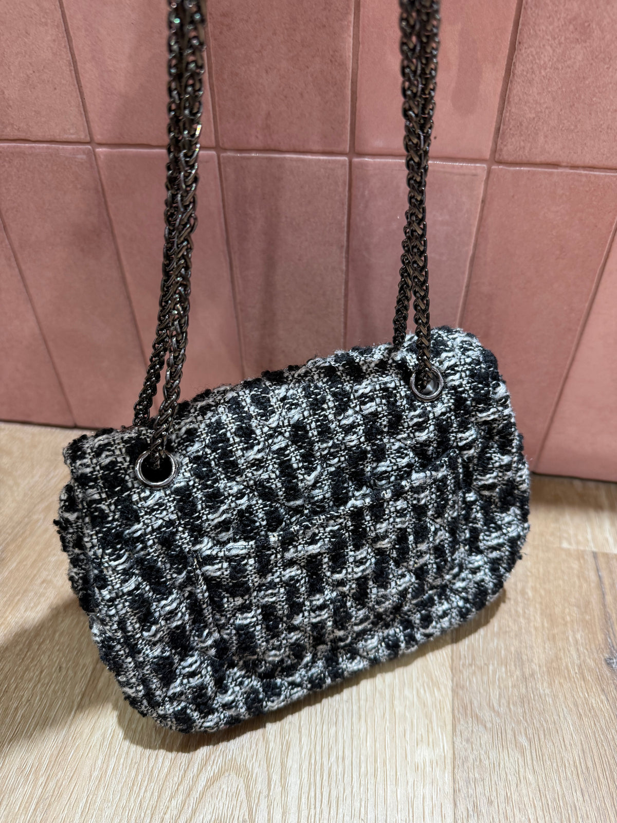 Sac noir tweed Cosmo Paris