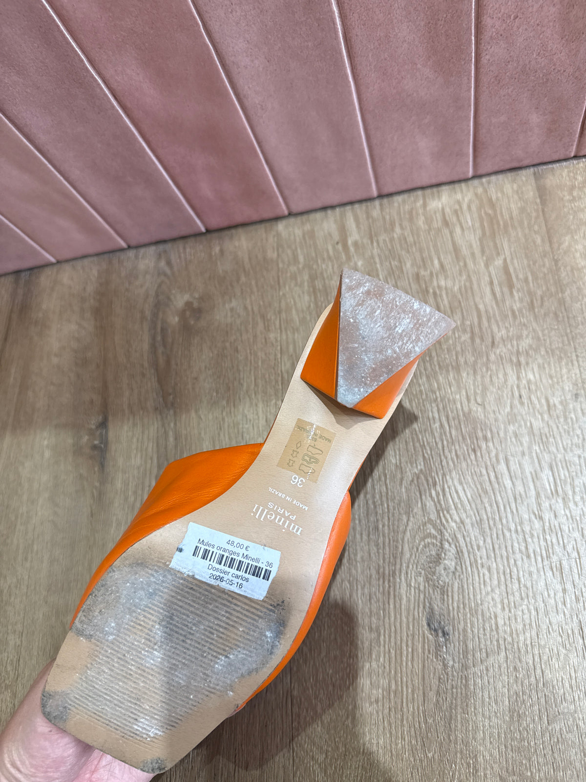 Mules oranges Minelli