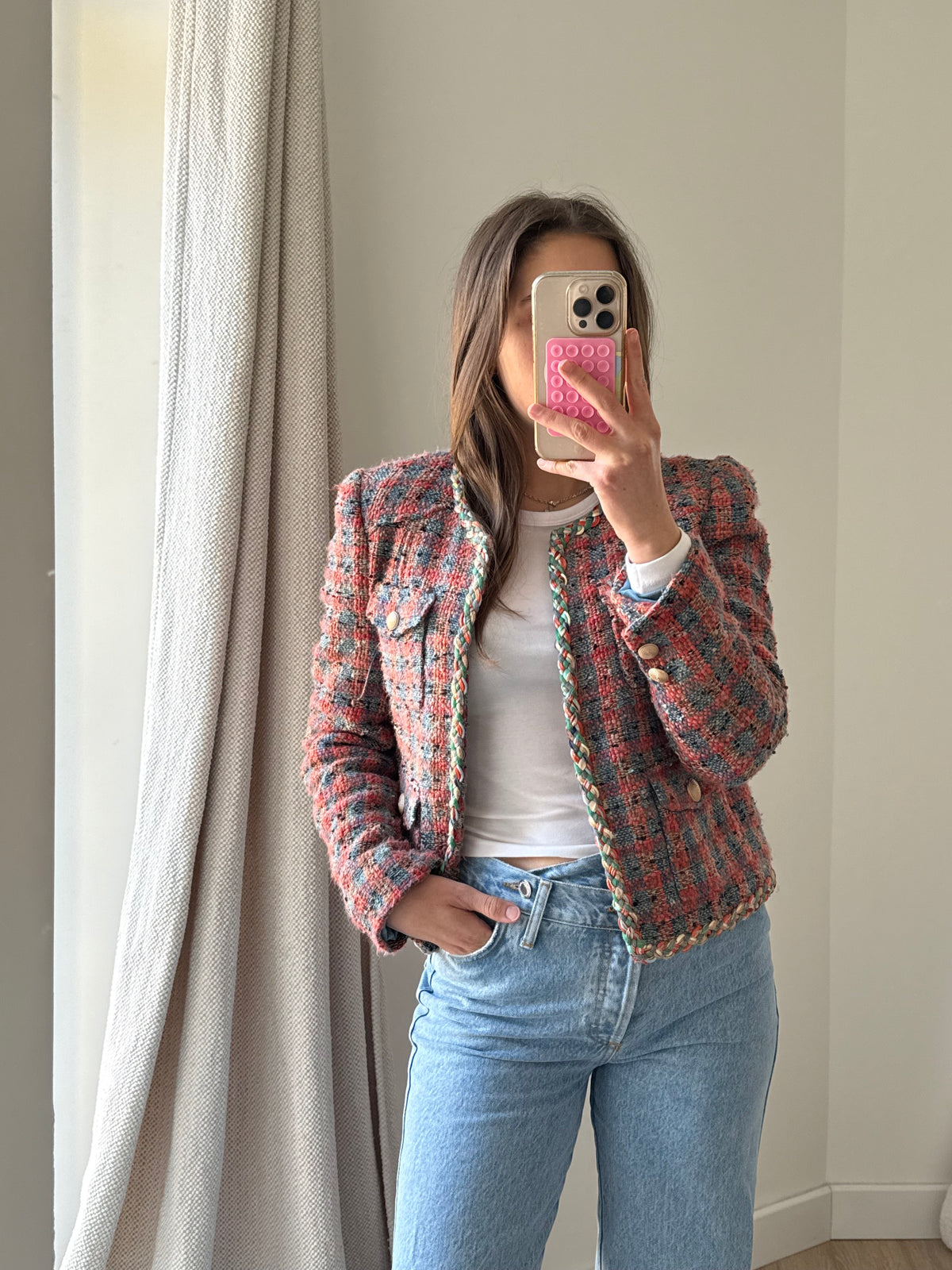Veste noir et bleu tweed See U Soon T.S