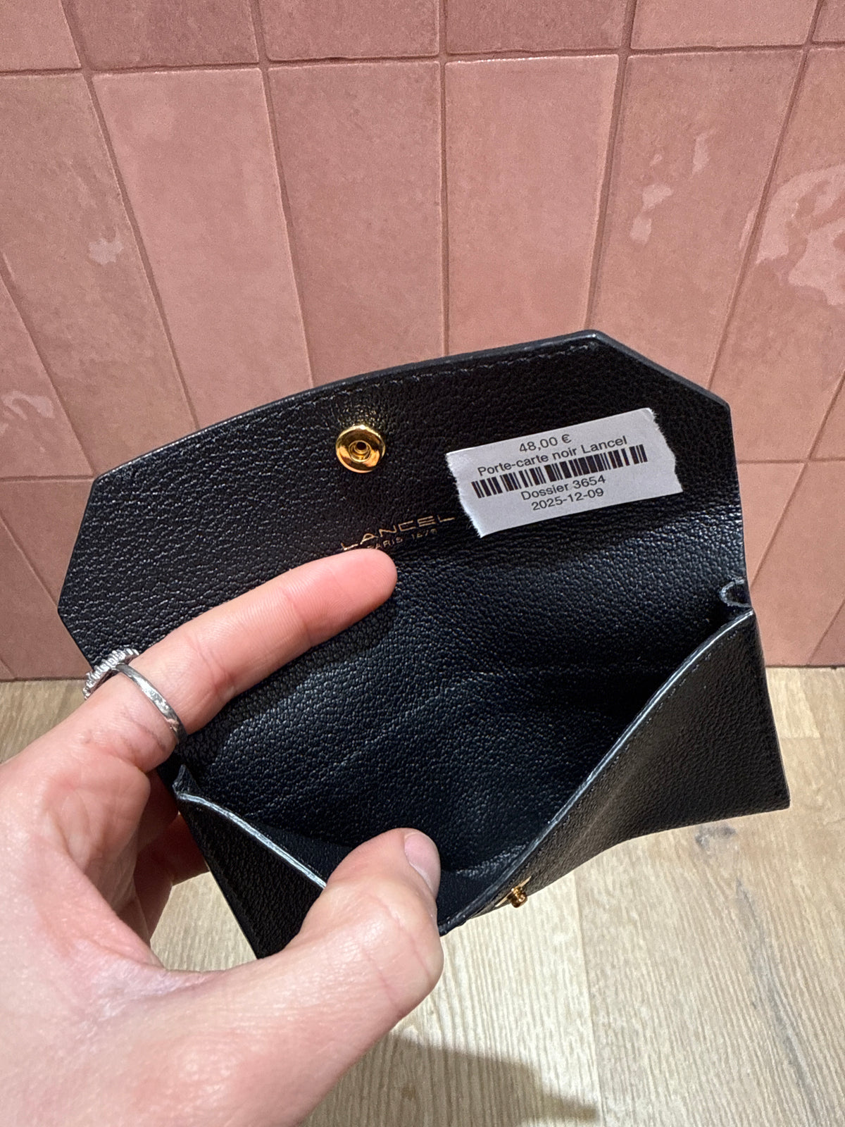 Porte-carte noir Lancel