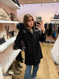 Claudie Pierlot - Manteau noir - T.36/38 12/10