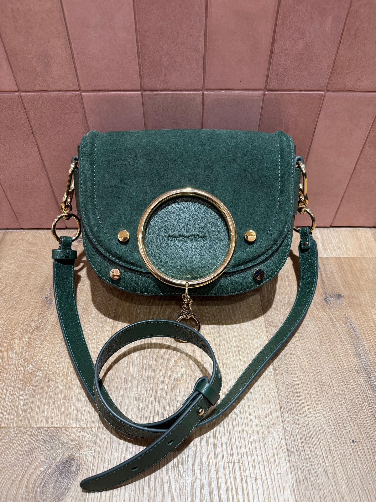 Sac en daim et cuir see by Chloé