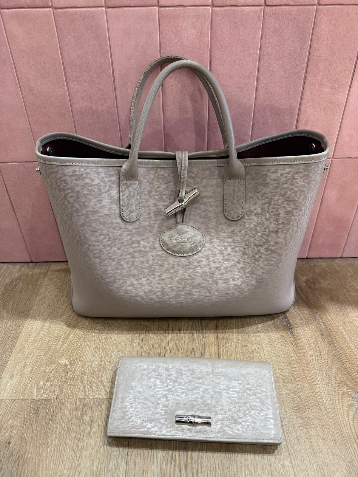 Sac Longchamp + portefeuille en cuir