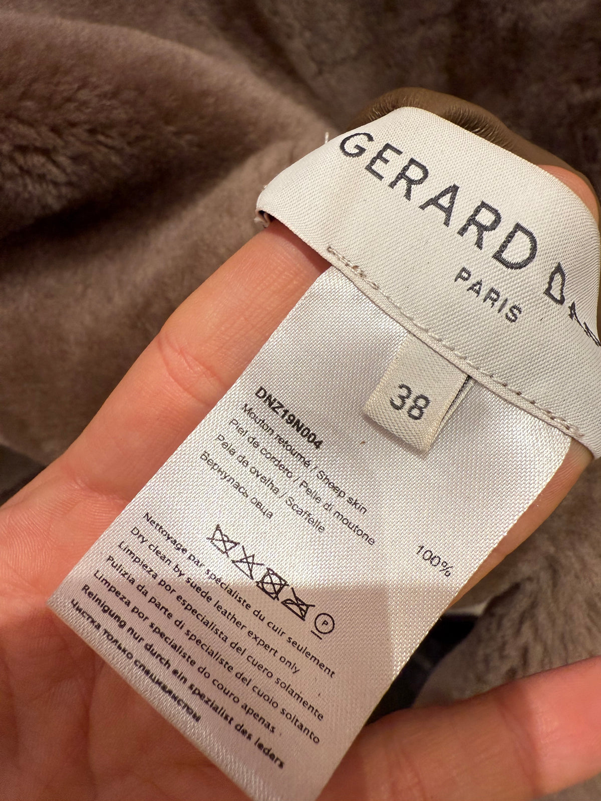 Veste Gérard Darel marron peau T.M
