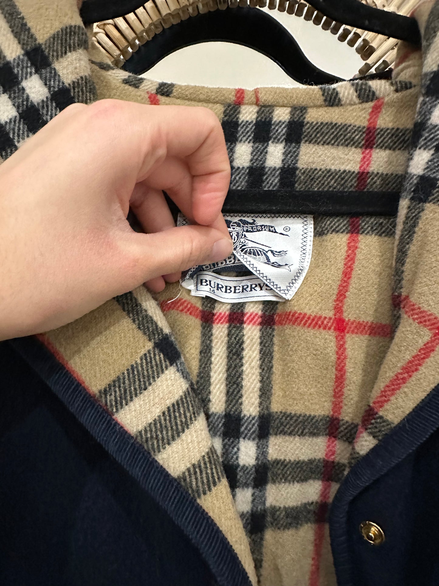 Veste burberry marine laine T.S/M