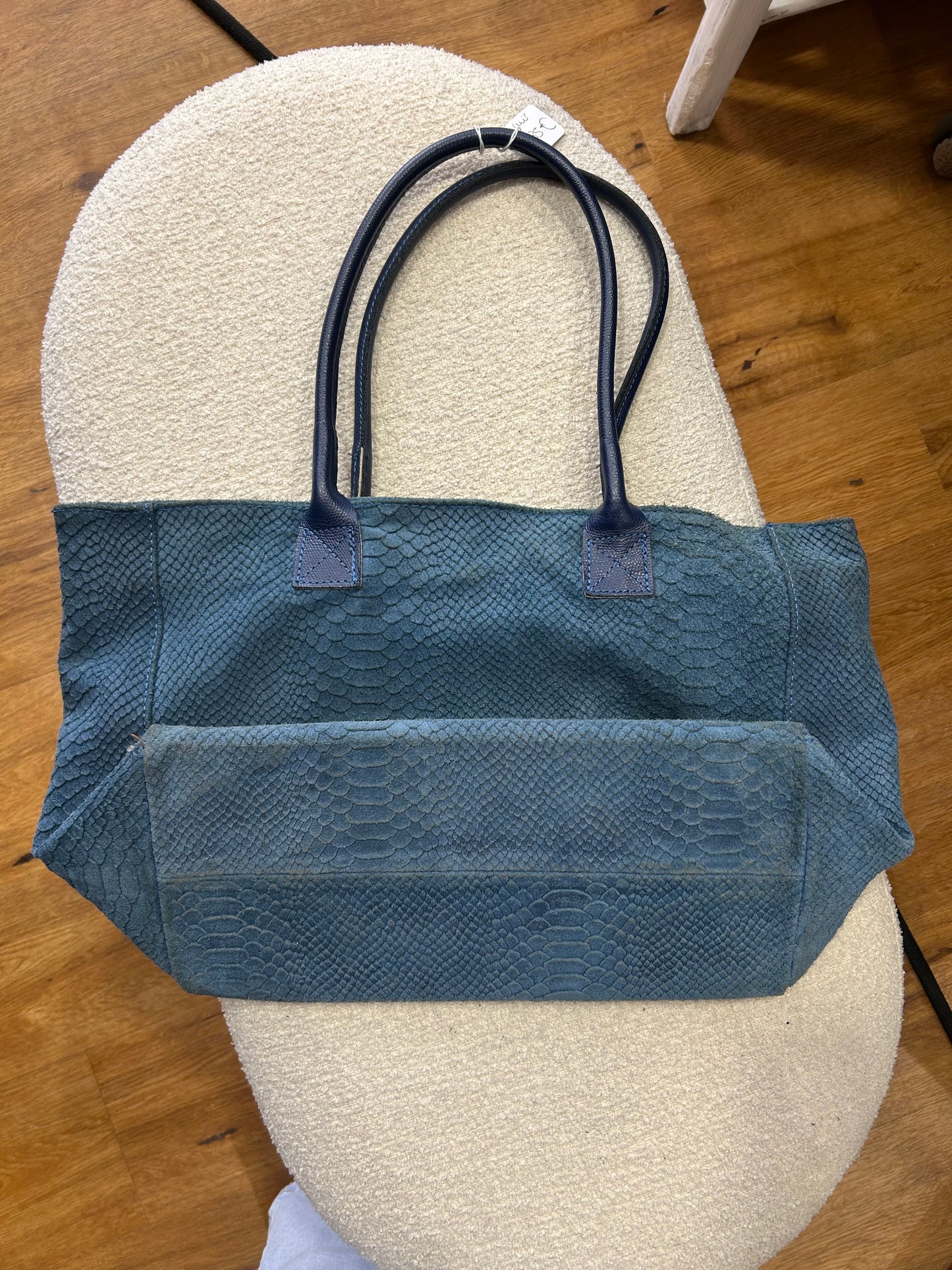 Sac en cuir bleu