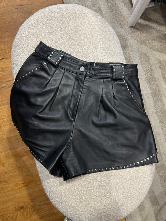 Short en cuir Maje Taille 40