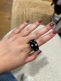 Bague noire Taille 58