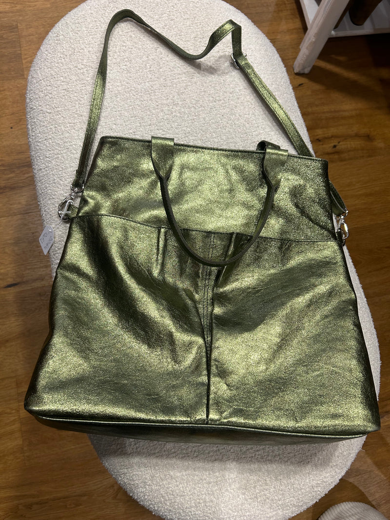 Sac en cuir vert