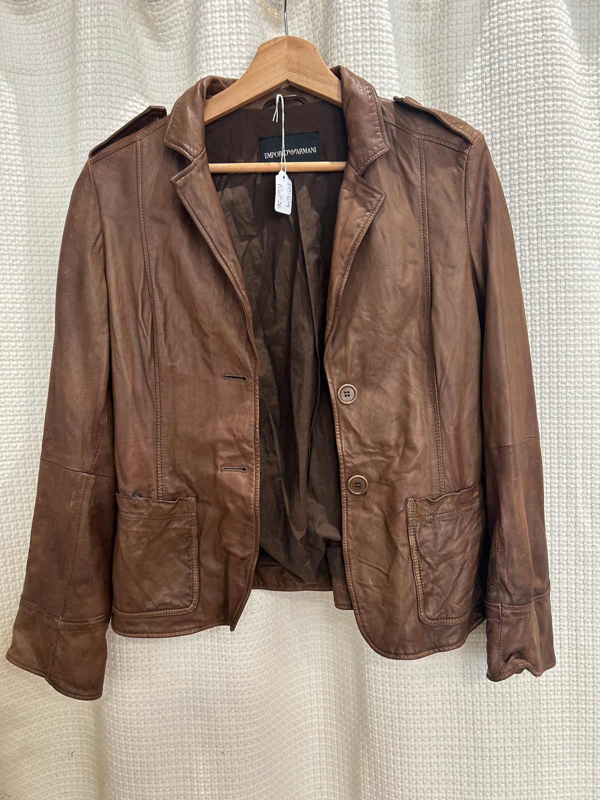 Veste en cuir Emporio Armani Taille 38