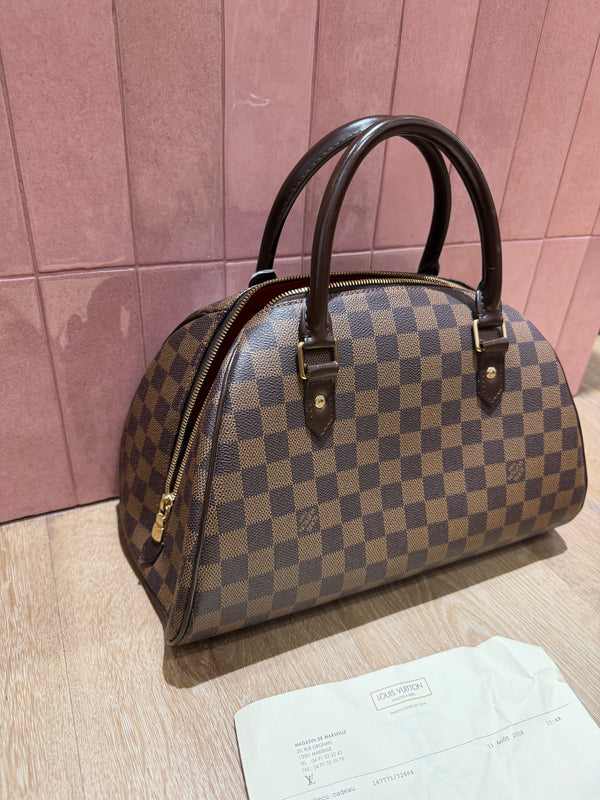 Sac Louis Vuitton Ribera Damier ébène — pochon et facture 29/10 MM