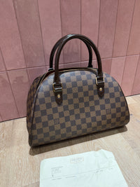 Sac Louis Vuitton Ribera Damier ébène — pochon et facture 29/10 MM