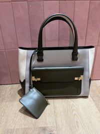 Sac Lancel kaki et blanc — pochon 29/10