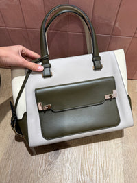 Sac Lancel kaki et blanc — pochon 29/10