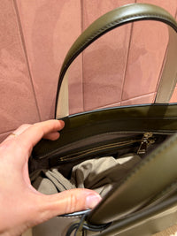 Sac Lancel kaki et blanc — pochon 29/10