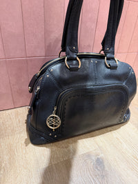 Grand sac cabas en cuir Lancel noir, poche multiples 29/10