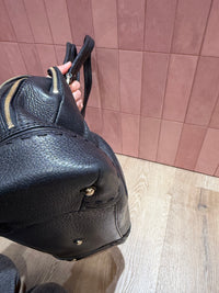 Grand sac cabas en cuir Lancel noir, poche multiples 29/10