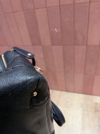 Grand sac cabas en cuir Lancel noir, poche multiples 29/10