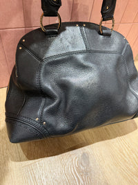 Grand sac cabas en cuir Lancel noir, poche multiples 29/10