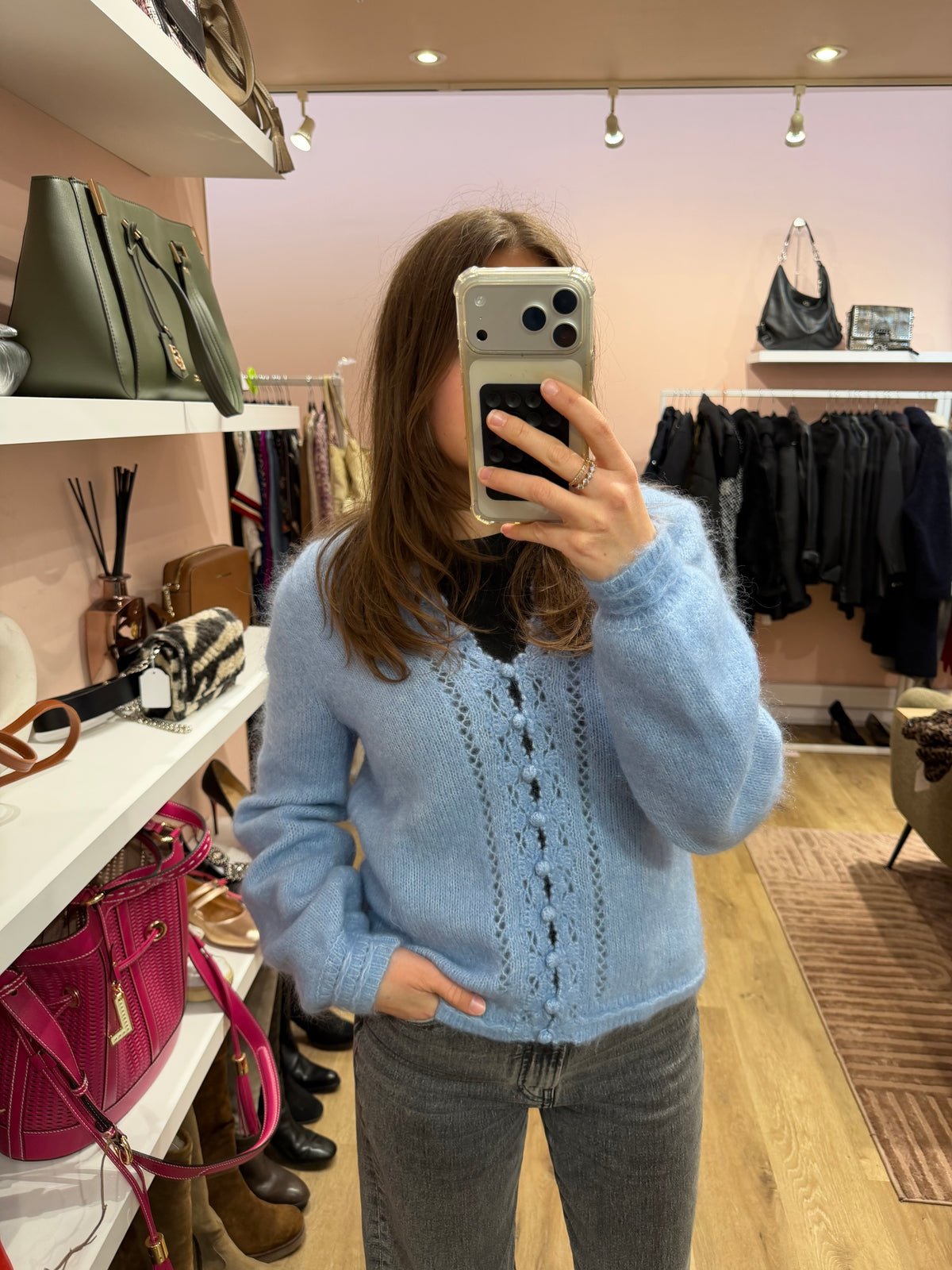 Sézane - Gilet bleu - T.S 29/10