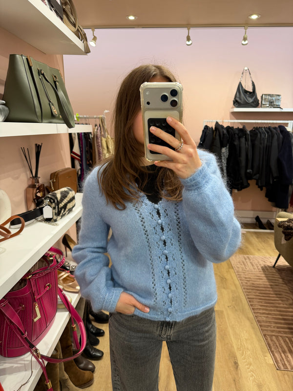 Sézane - Gilet bleu - T.S 29/10
