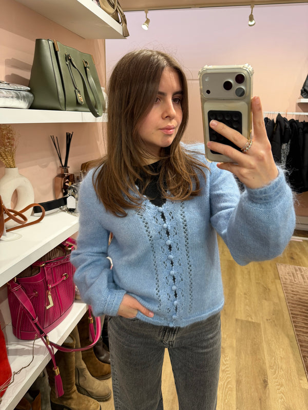 Sézane - Gilet bleu - T.S 29/10