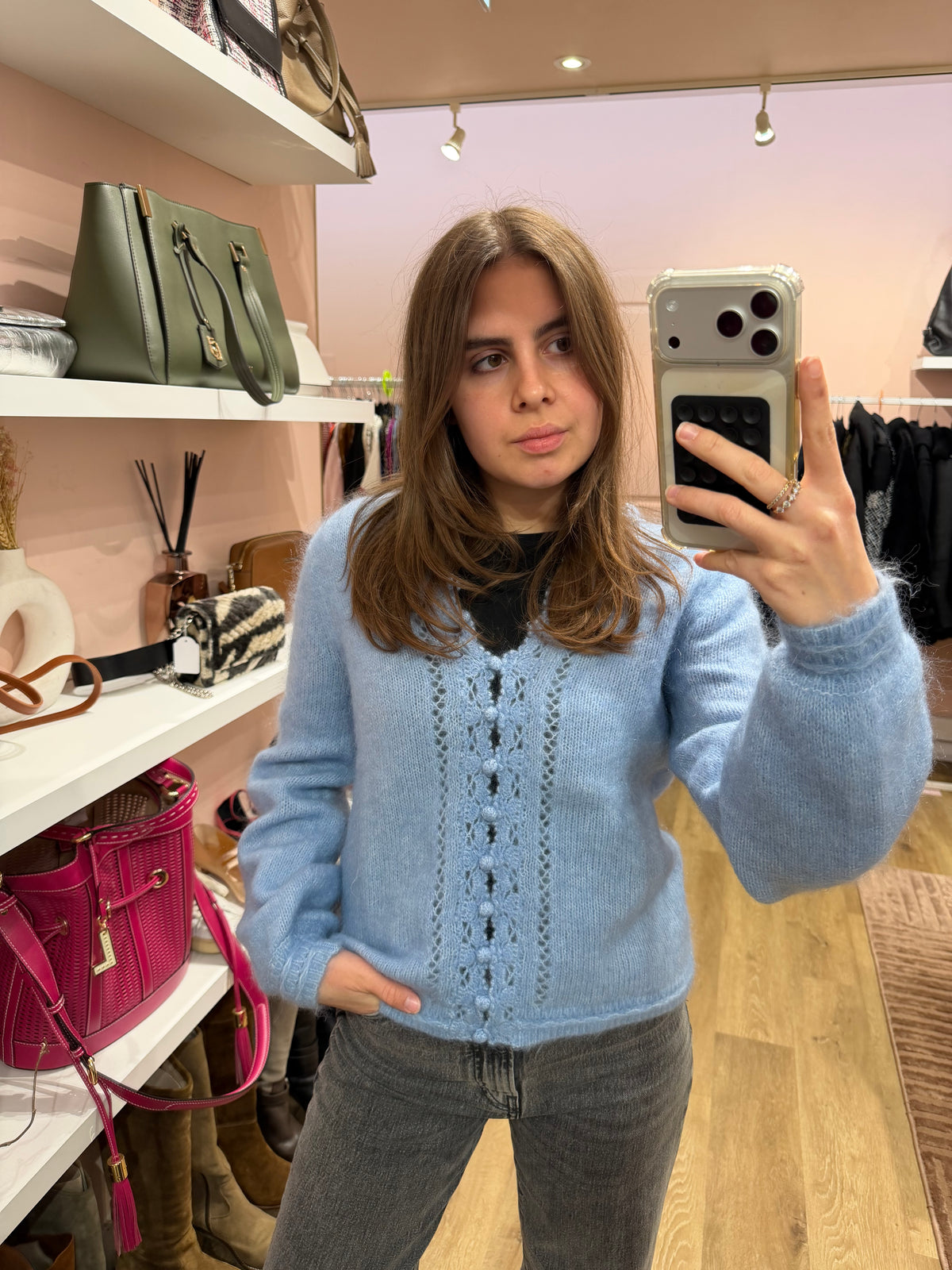 Sézane - Gilet bleu - T.S 29/10