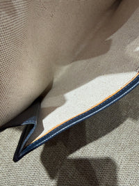 Pochette en cuir bleu nuit juge Hermès - pochon fourni 29/10