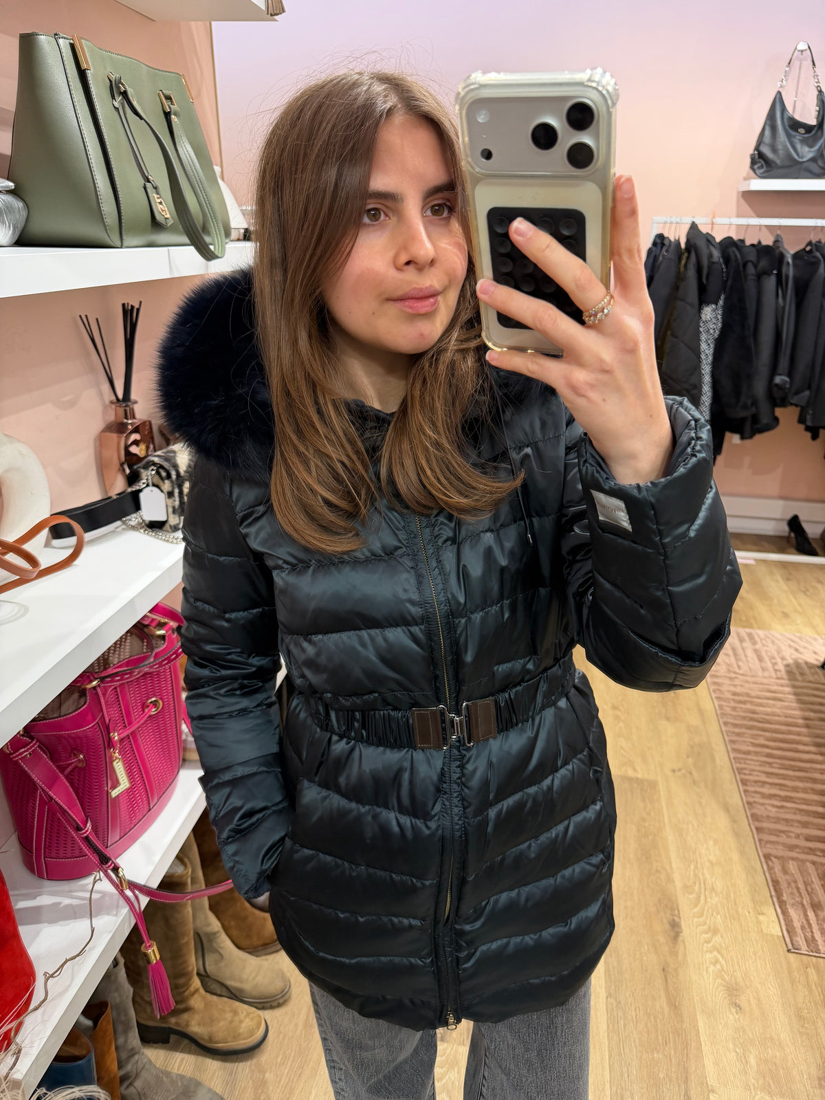 Doudoune Max Mara bleu marine T.38/40 réversible 29/10