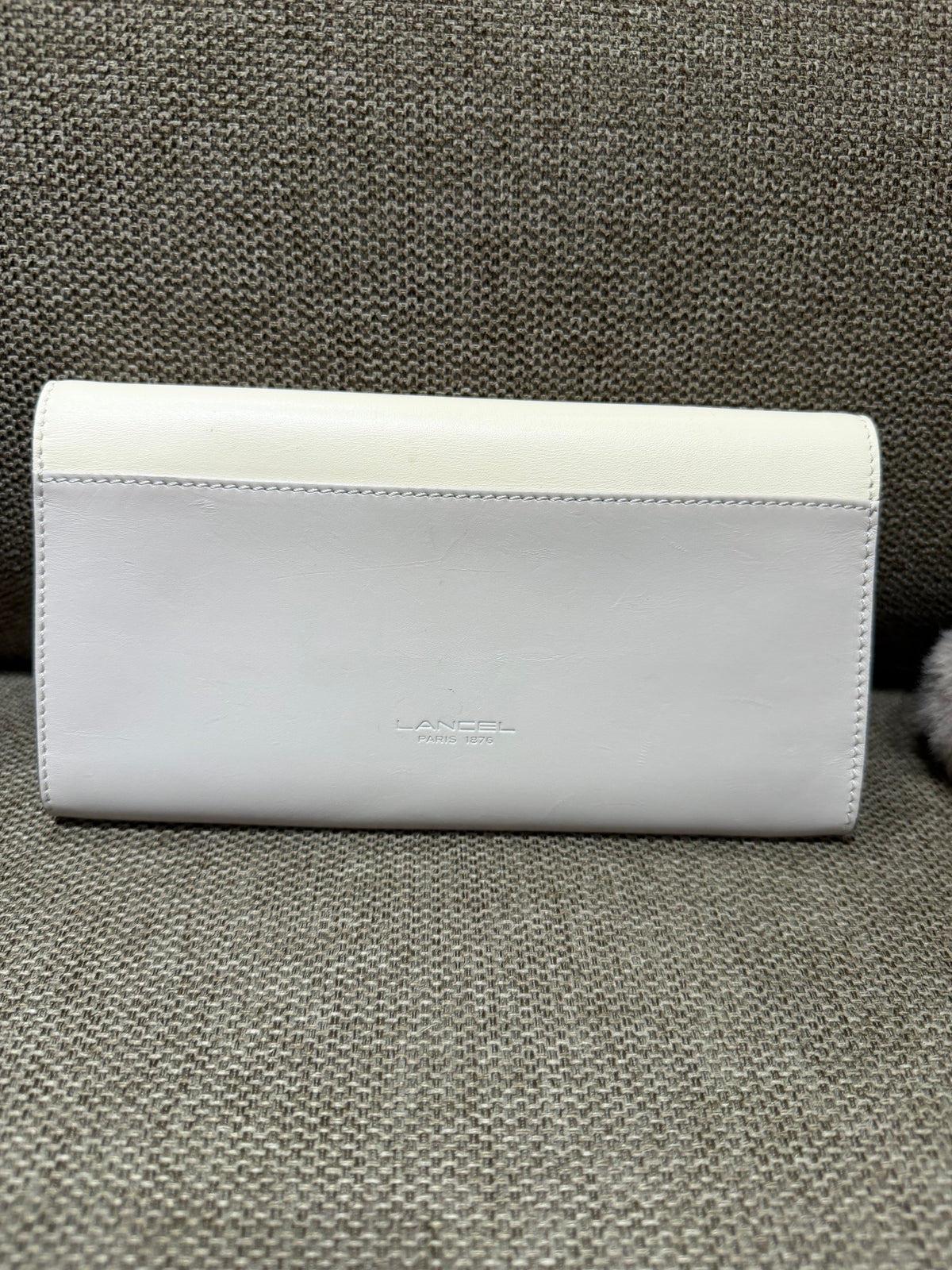 Portefeuille Lancel beige et kaki — pochon 29/10