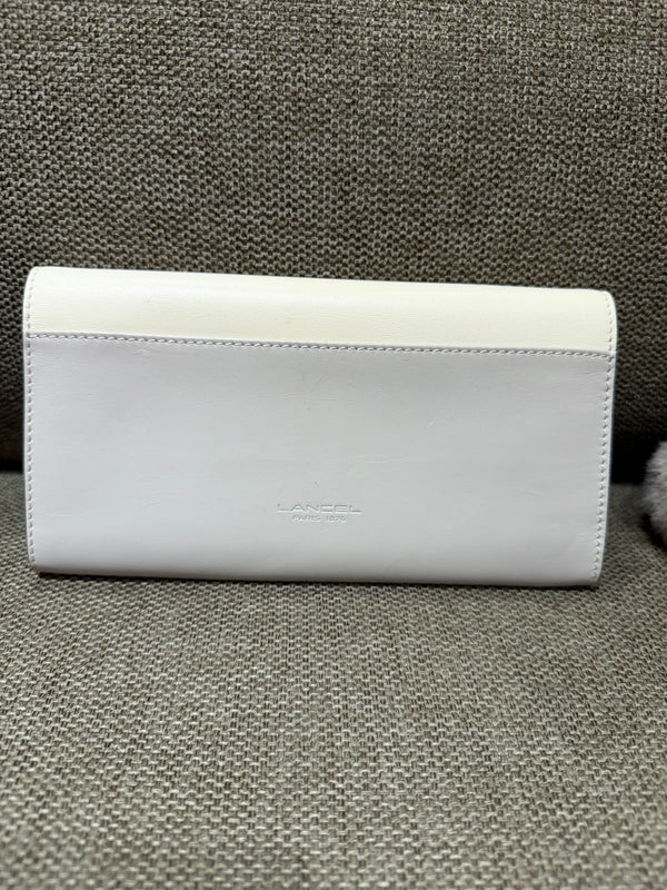 Portefeuille Lancel beige et kaki — pochon 29/10