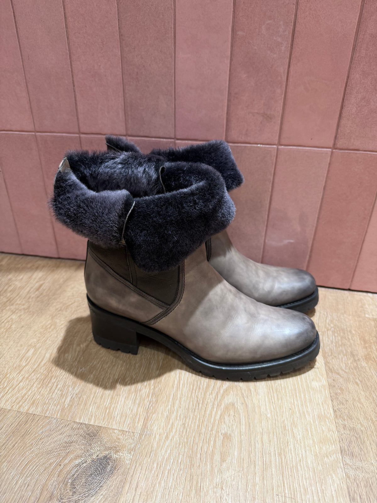 Bottines taupe - Santoni - T.38 30/10