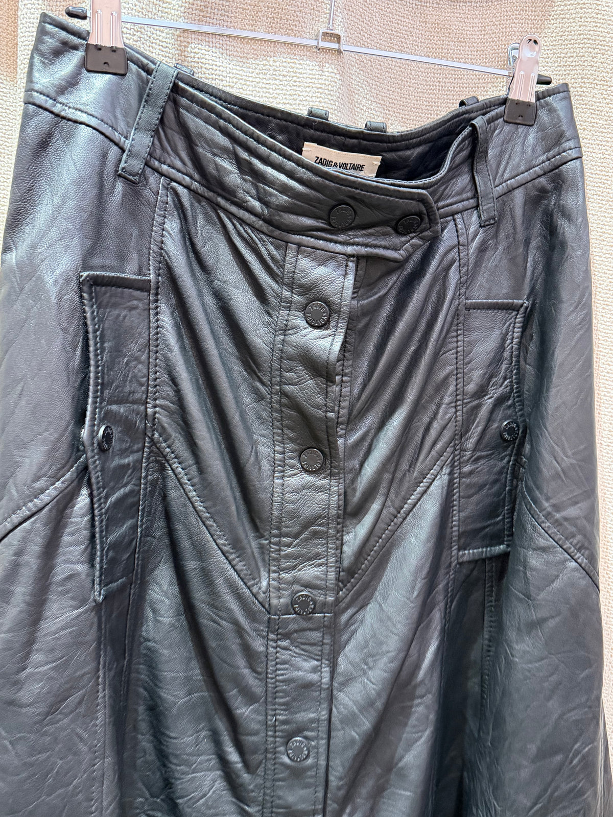 Jupe en cuir T.38 Zadig et voltaire 30/10