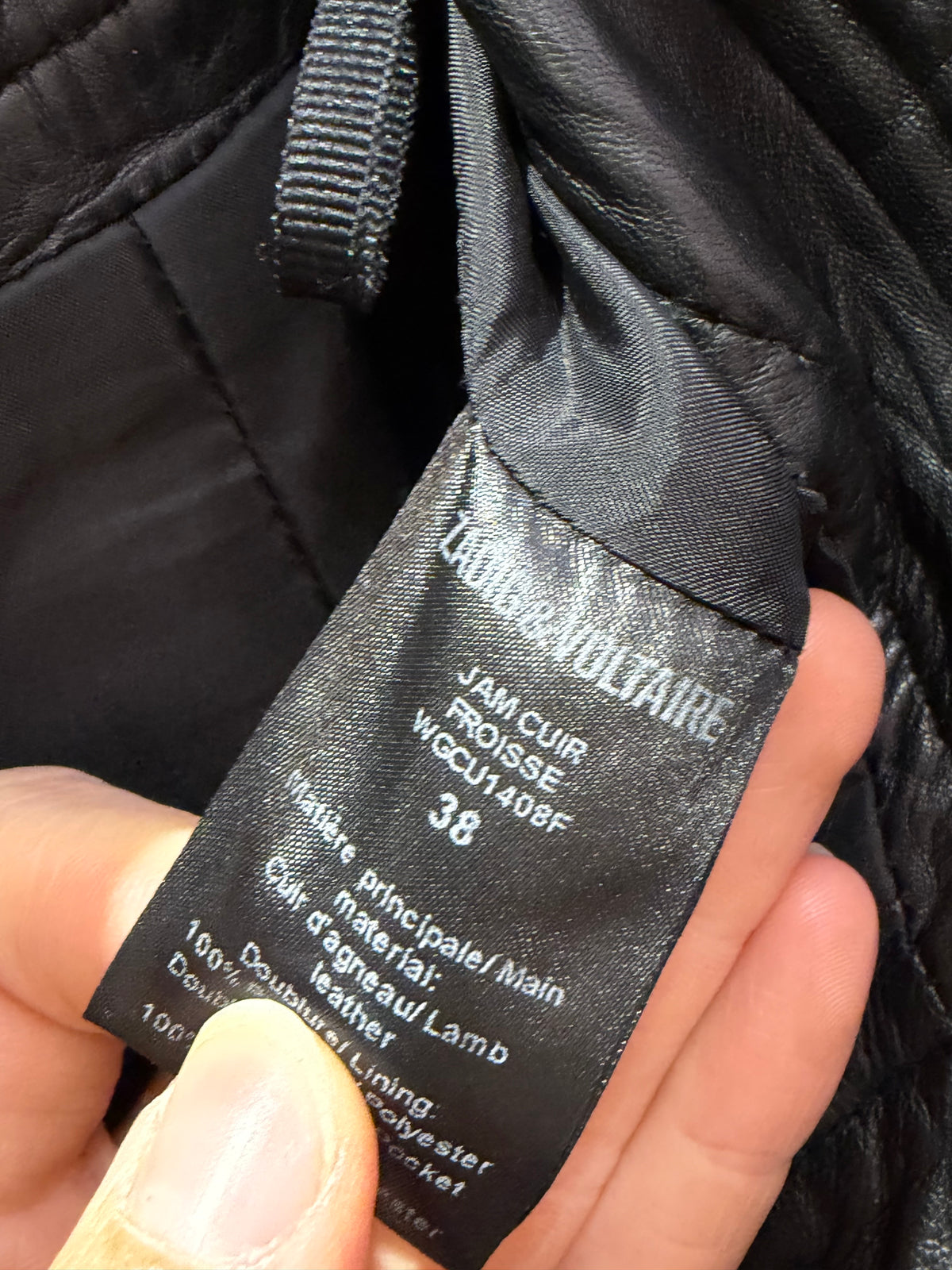 Jupe en cuir T.38 Zadig et voltaire 30/10