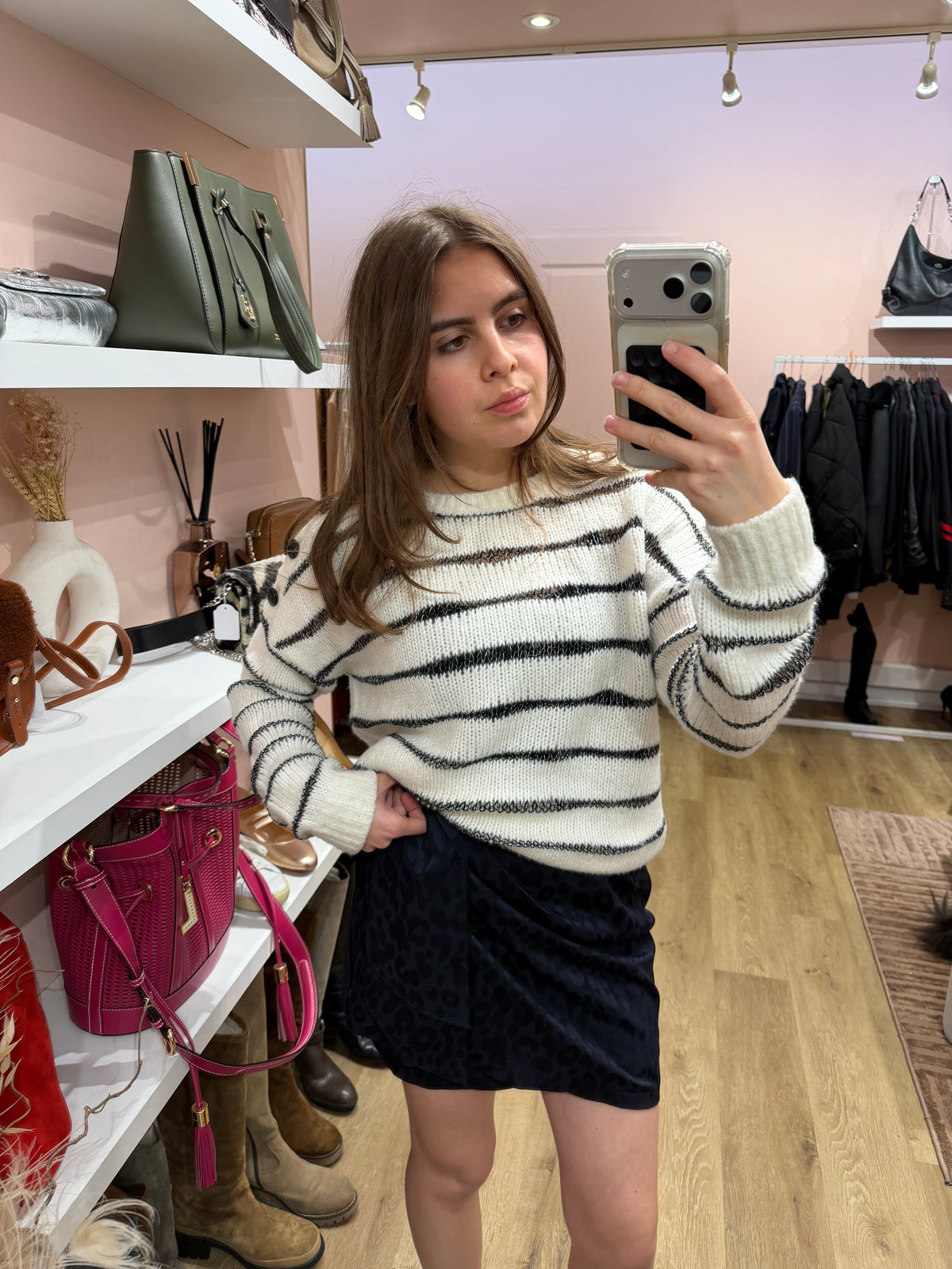 The kooples - Jupe croisée courte léopard bleu marine - T.34 30/10